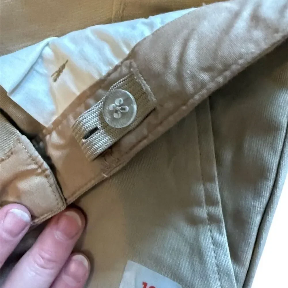 Old Navy Boys Beige Chino Pants Straight Leg Size 16